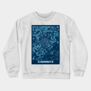 Chemnitz - Germany Peace City Map Crewneck Sweatshirt